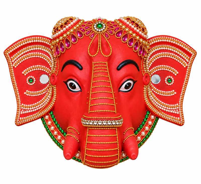 Royal Traditional Terracotta Hanging Elephant Idol – Handcrafted Ethnic Wall Decor for Home & Pooja Room[10INCH=H*L=10*12]