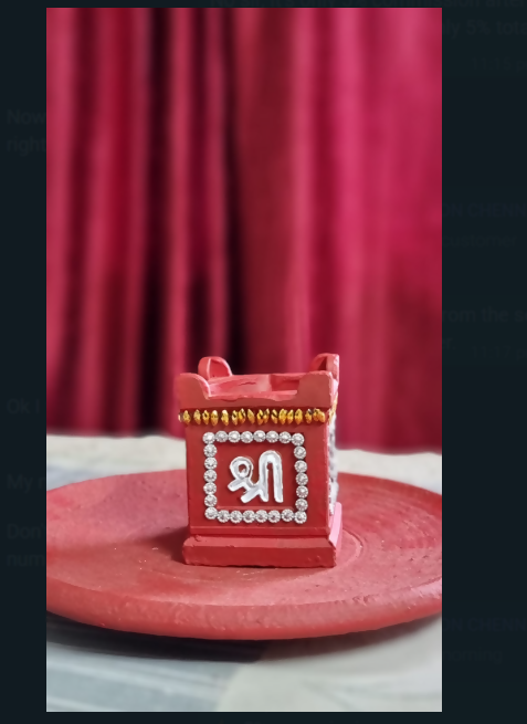 Decorative Tulasi Diya for Home 2inch & Temple | Handmade Terracotta Vilakku with Shree Symbol | Traditional Clay Oil Lamp